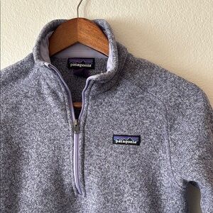 Purple Gray Women's Quarter Zip Sweater